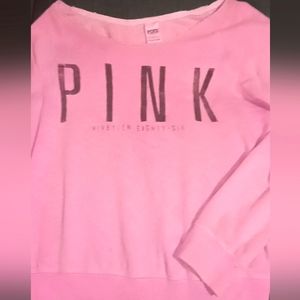 Pink off shoulder sweater